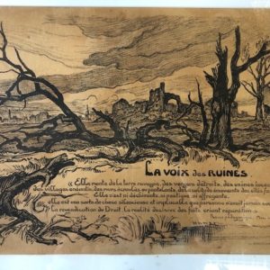 lithogravure la Voix des ruines Victor Prouvé